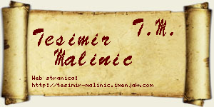 Tešimir Malinić vizit kartica